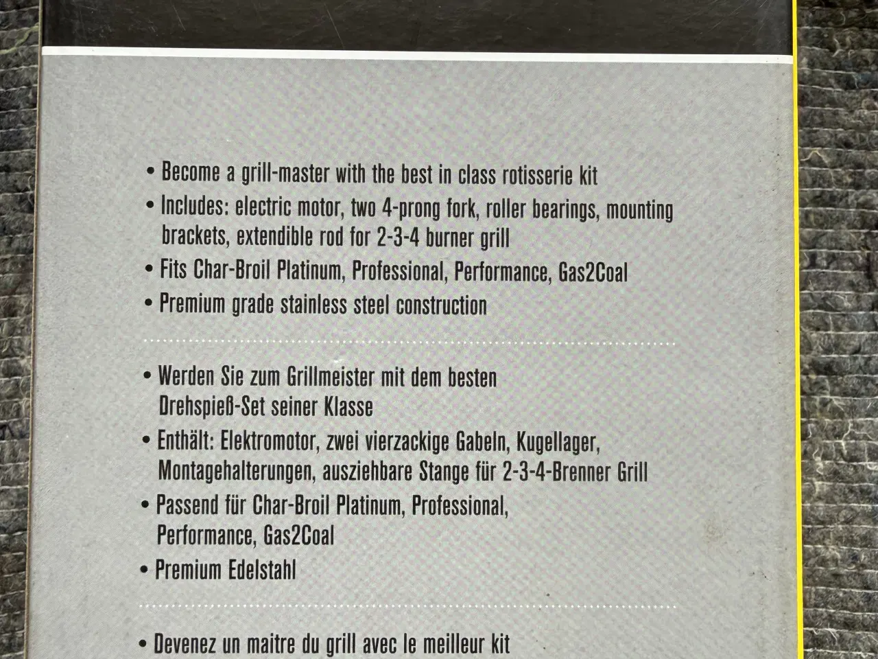 Billede 14 - Nyt Char‑Broil Premium rotisserisæt og holder