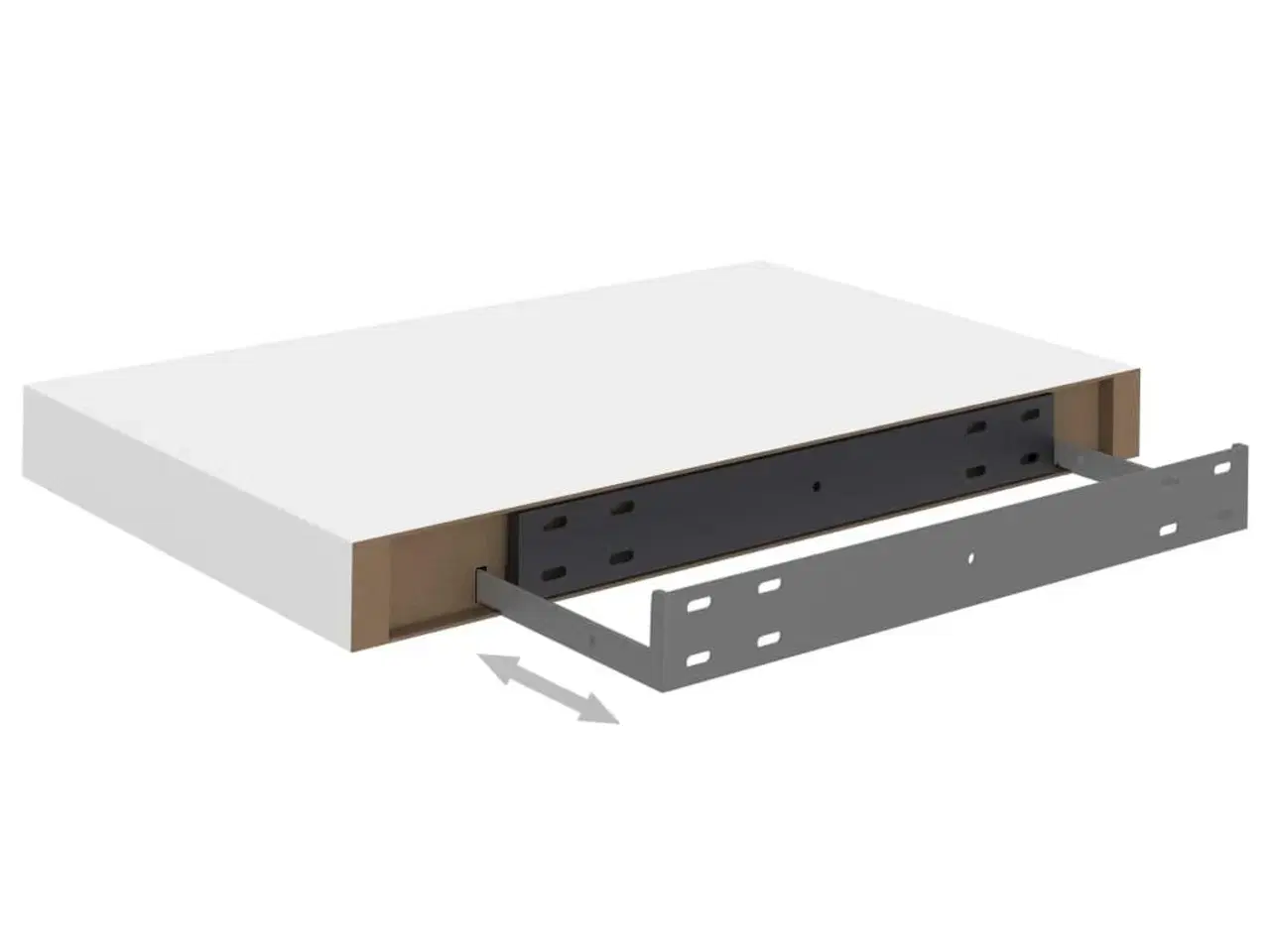 Billede 7 - Væghylder 4 stk. 40x23x3,8 cm MDF hvid