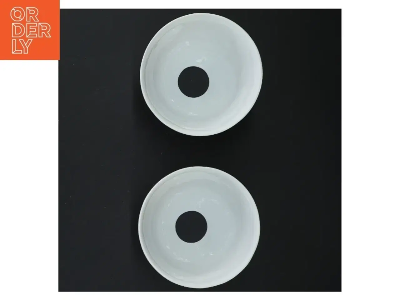 Billede 7 - Lyshuse i porcelæn (str. Ø. 12 cm. 2 styk)