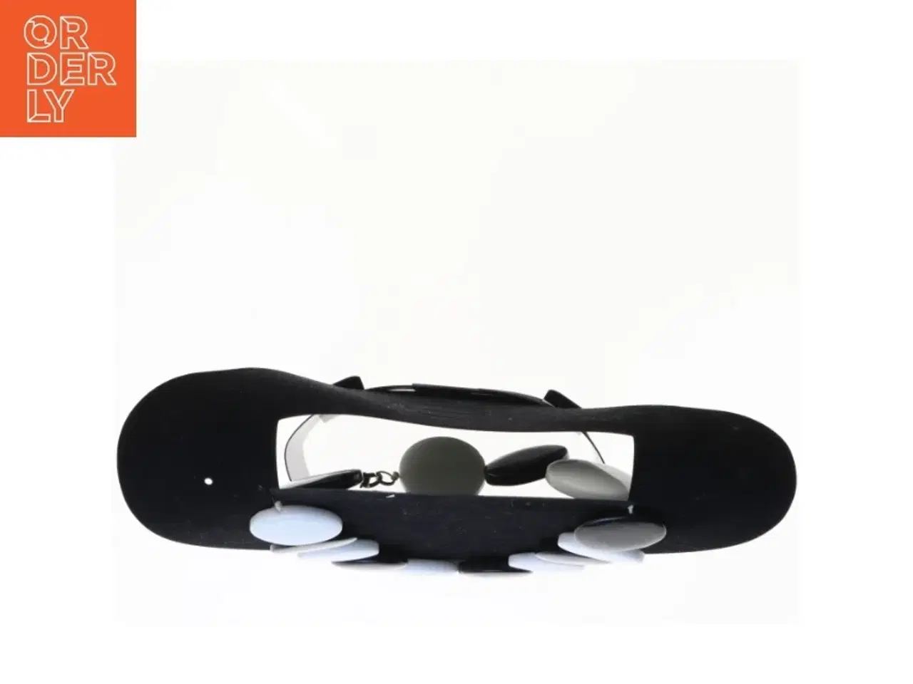 Billede 2 - Sort og hvid statement halskæde (str. 45 cm)