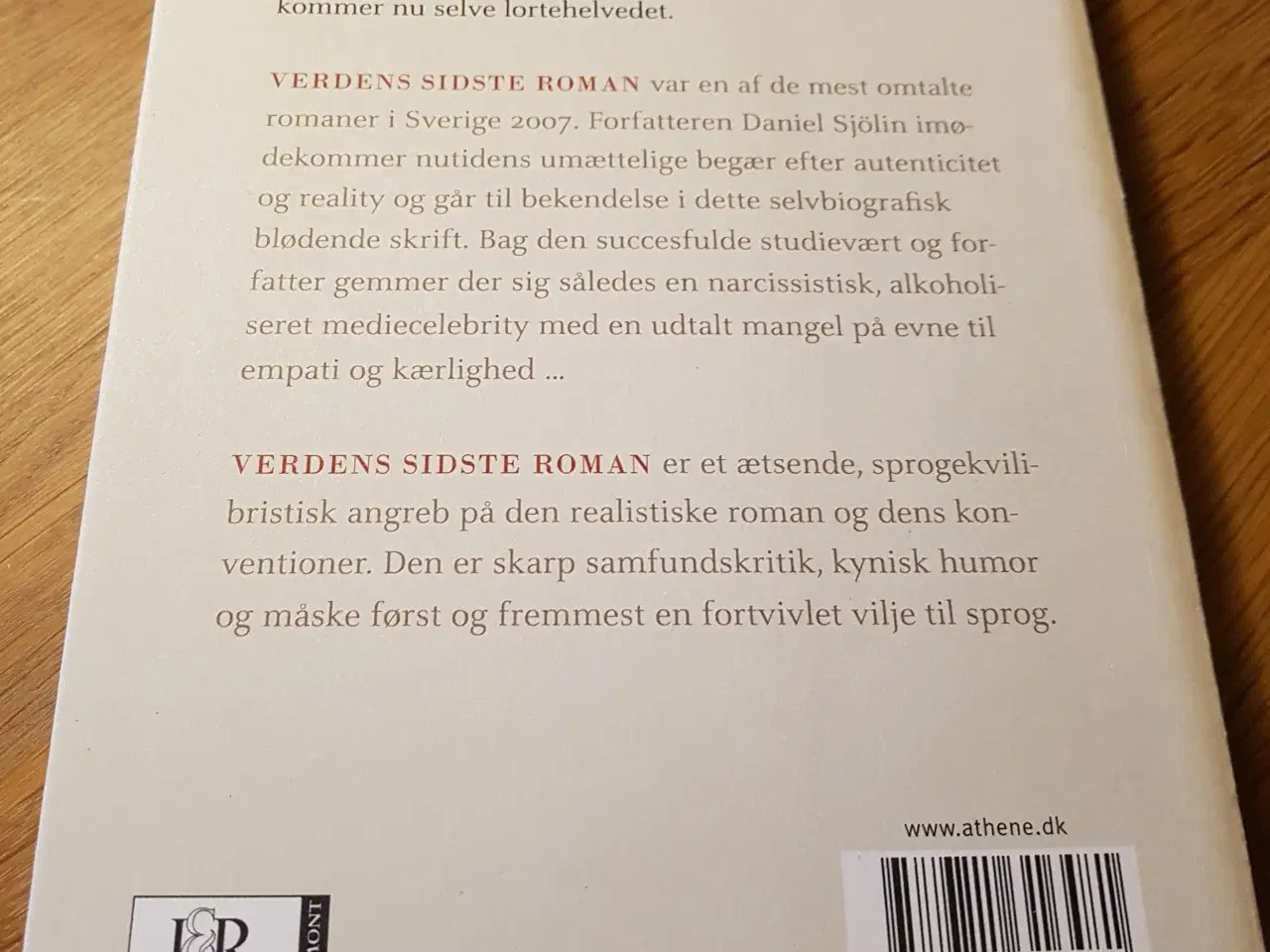 Billede 2 - Daniel Sjölin - Verdens sidste roman