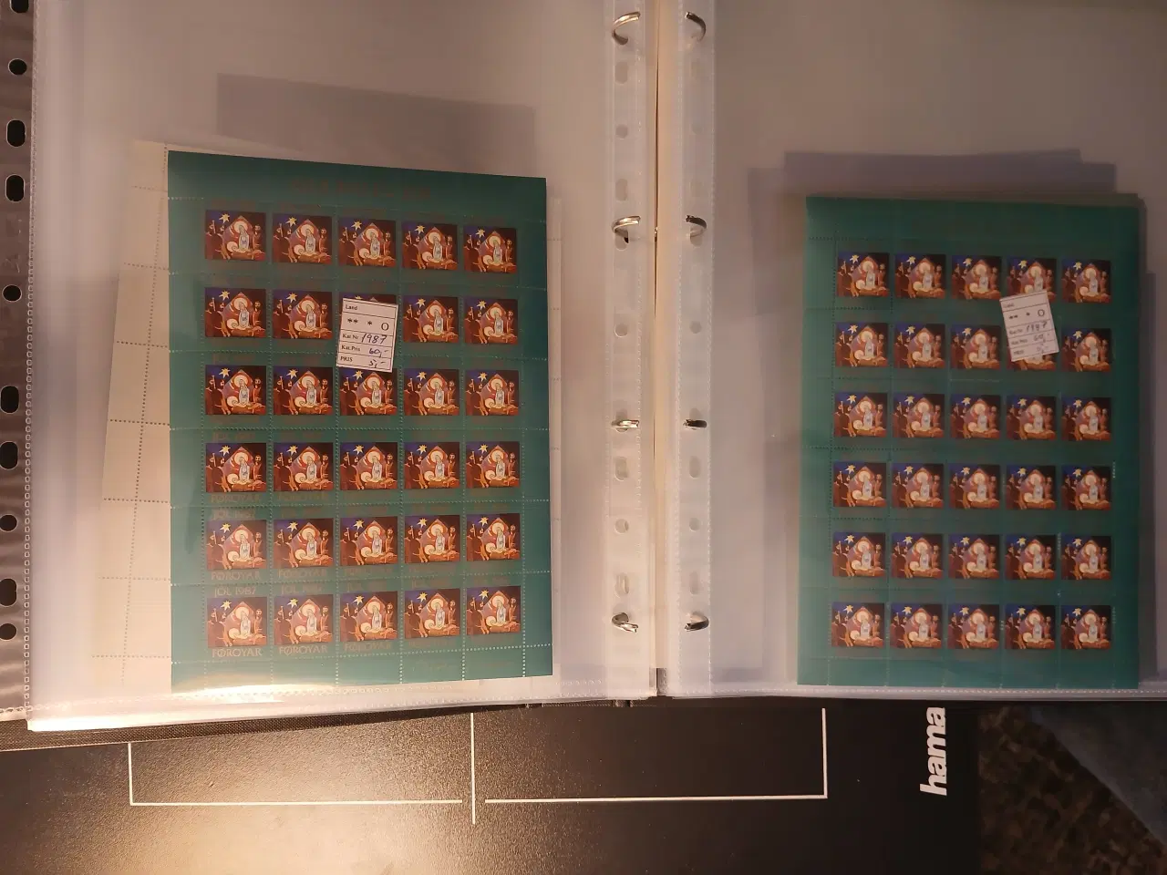 Billede 5 - Færø (29) Julemærkeark. Album med 19 postfriske ju