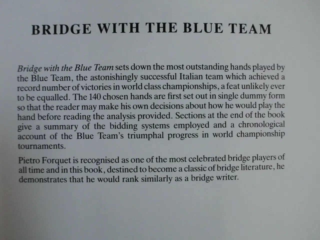 Billede 2 - bridge with the blue team, by pietro forquet, emne