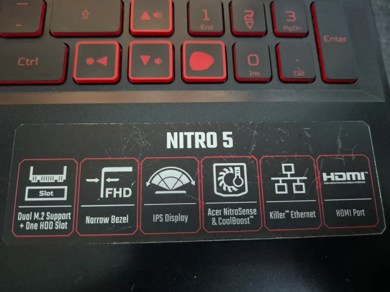 Billede 4 - Acer Nitro AN515-54 Gaming Laptop + Ekstra Nyt Bat