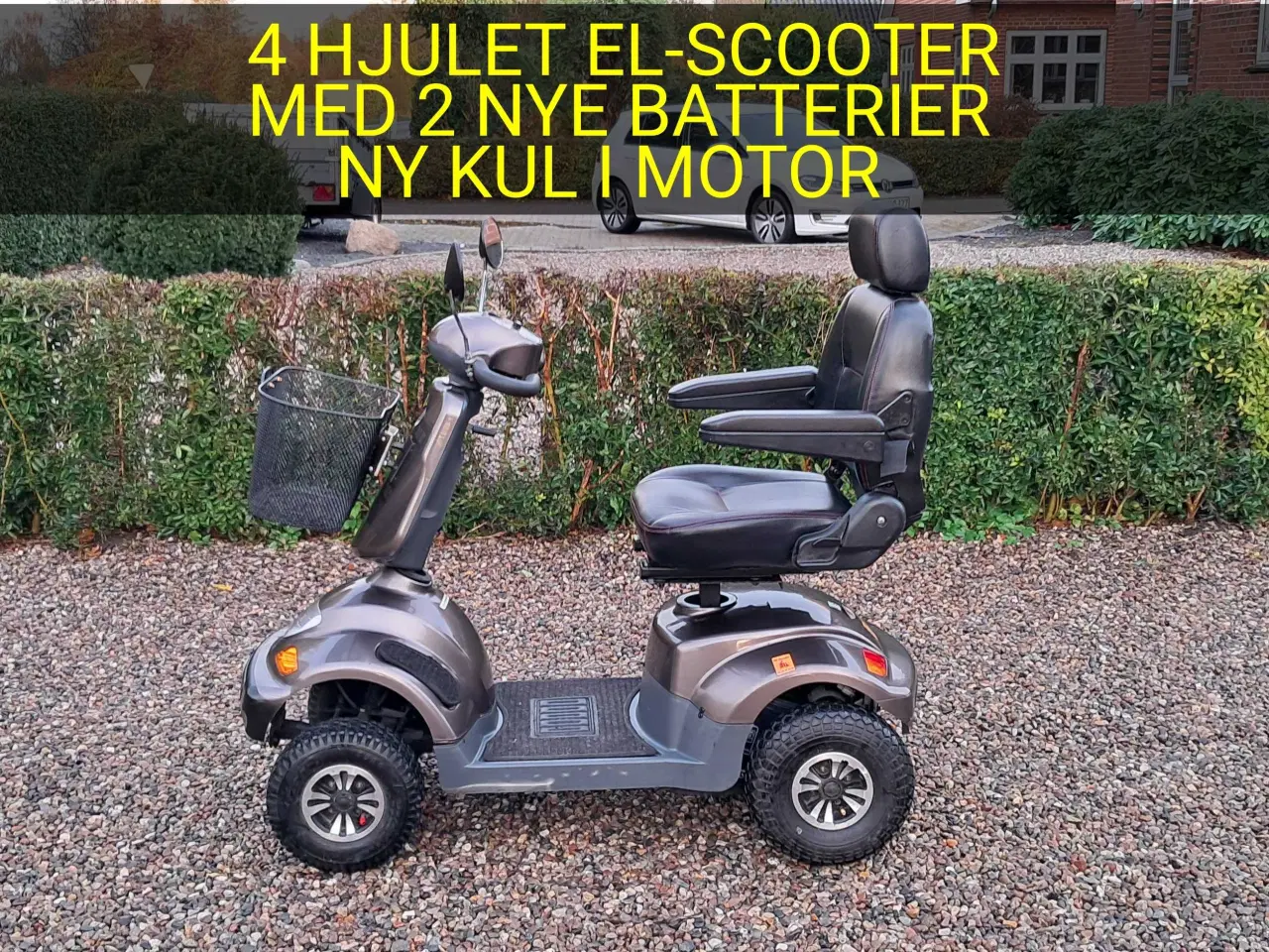 Billede 1 - 4 hjulet el-scooter med sprit nye batterier