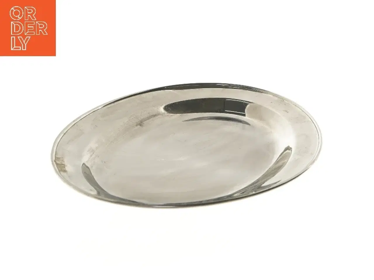 Billede 4 - Ovalt serveringsfad i metal (str. 27,5x40 cm)