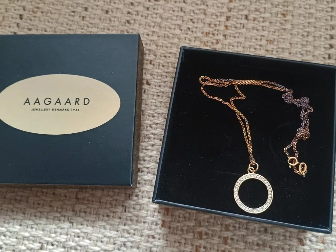 Billede 1 - Aagaard halskæde Cirkel Cubic Zirkonia