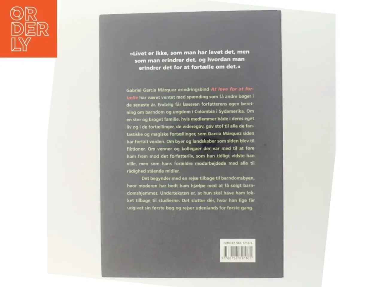 Billede 3 - At leve for at fortælle af Gabriel Garc&#237;a M&#225;rquez (Bog)