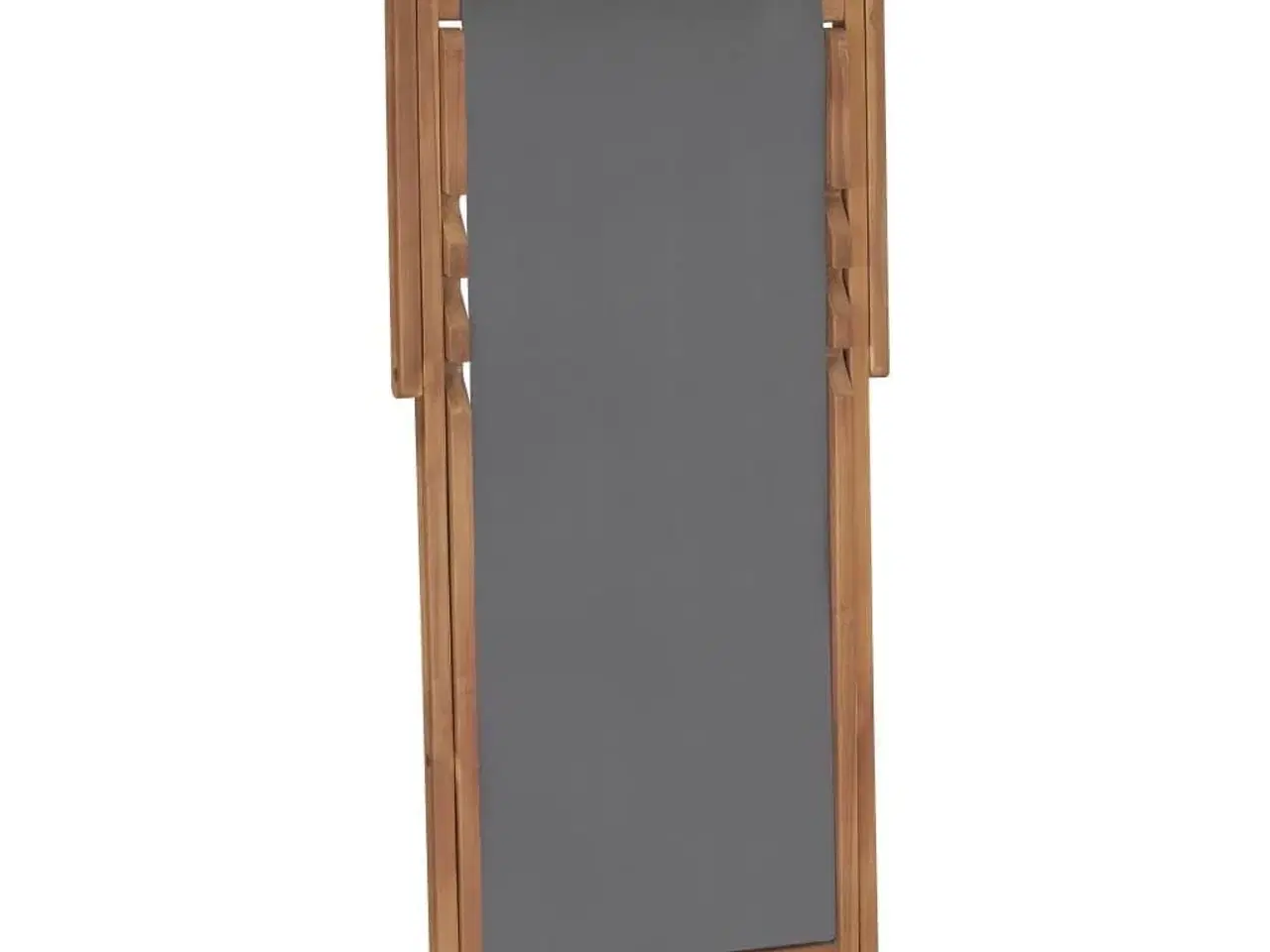 Billede 5 - Foldbar strandstol massivt teaktræ grå