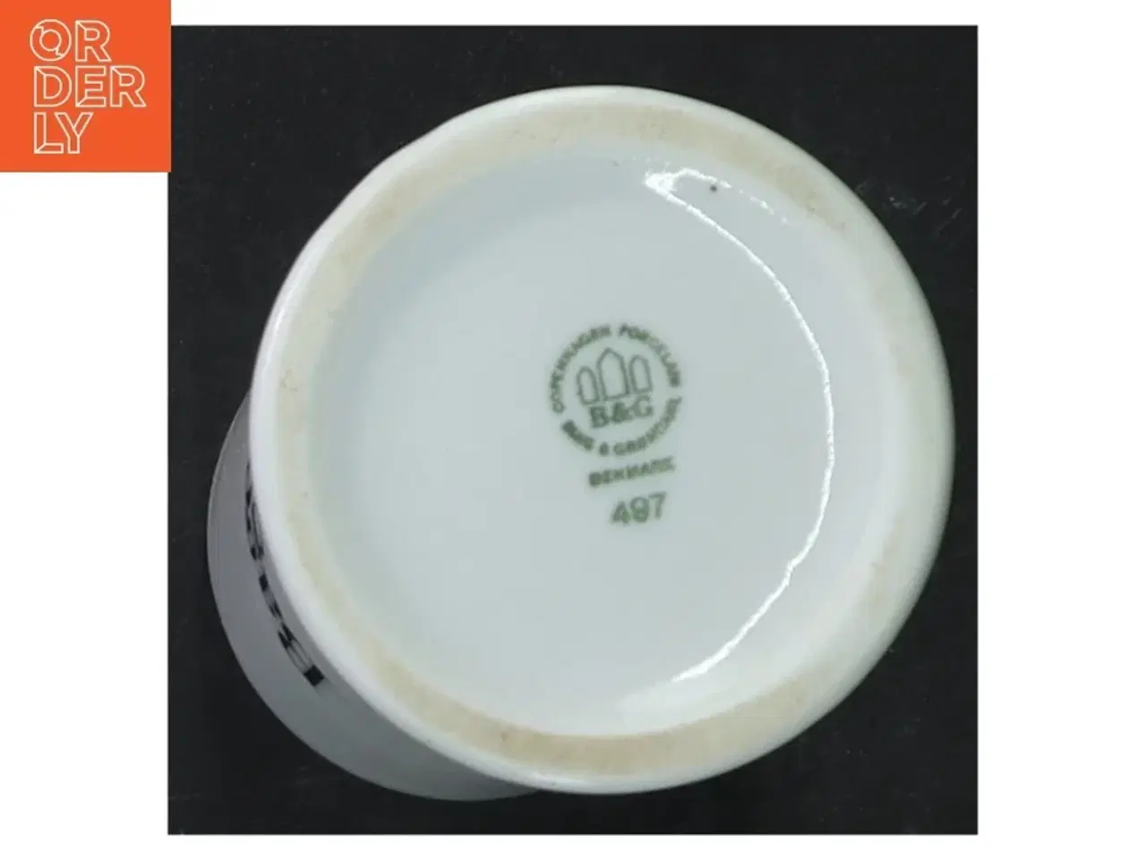 Billede 3 - Bing & Grøndahl porcelænsdåse med låg til bagepulver fra B&G (str. 11 cm)