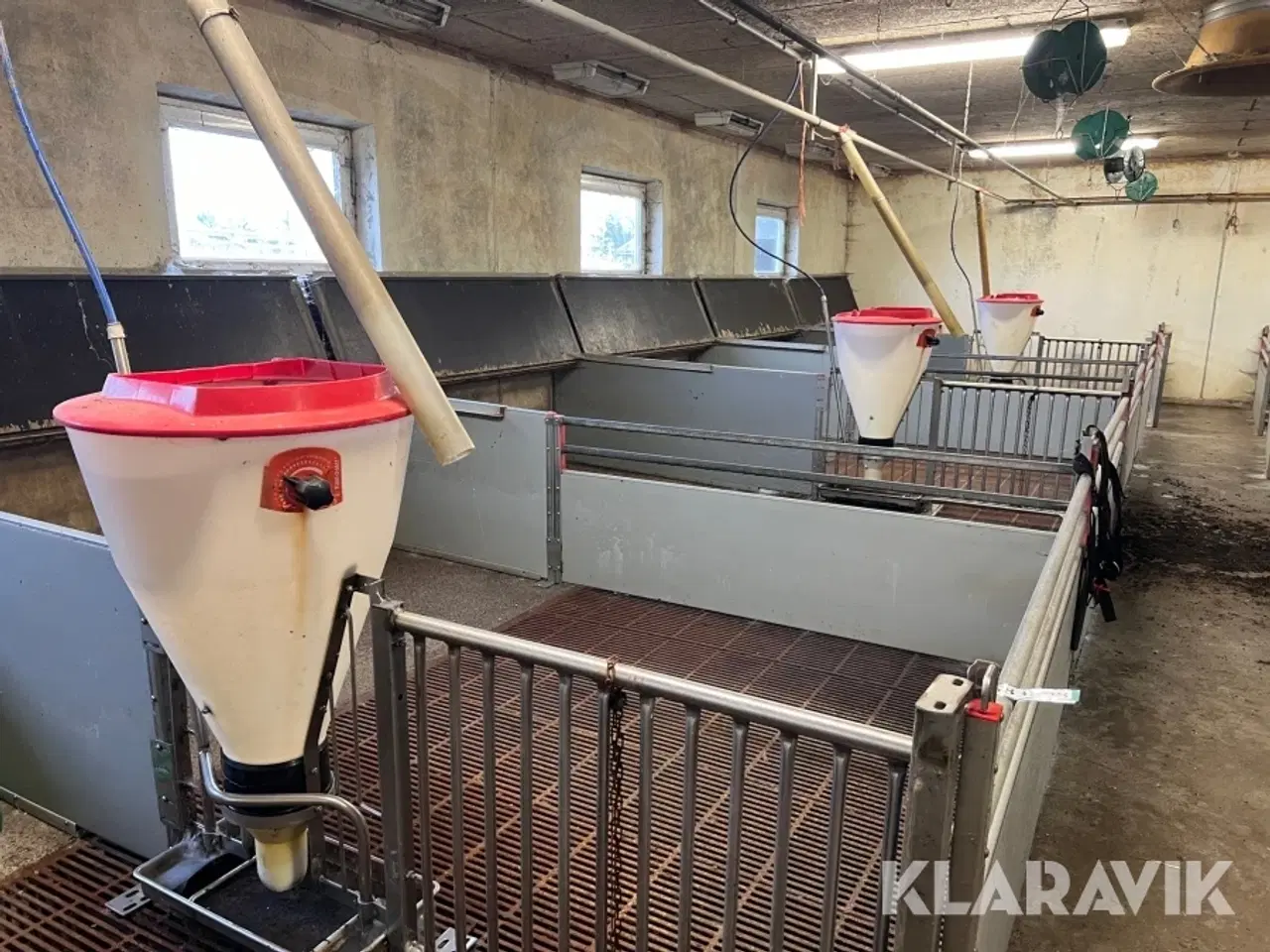 Billede 1 - Grisestier i rustfrit stål med inventar Skiold 12 styk