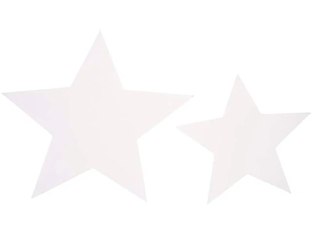 Billede 1 - Stjerner, str. 7,3+10 cm, 240 g, hvid, 40 stk./ 1 pk.