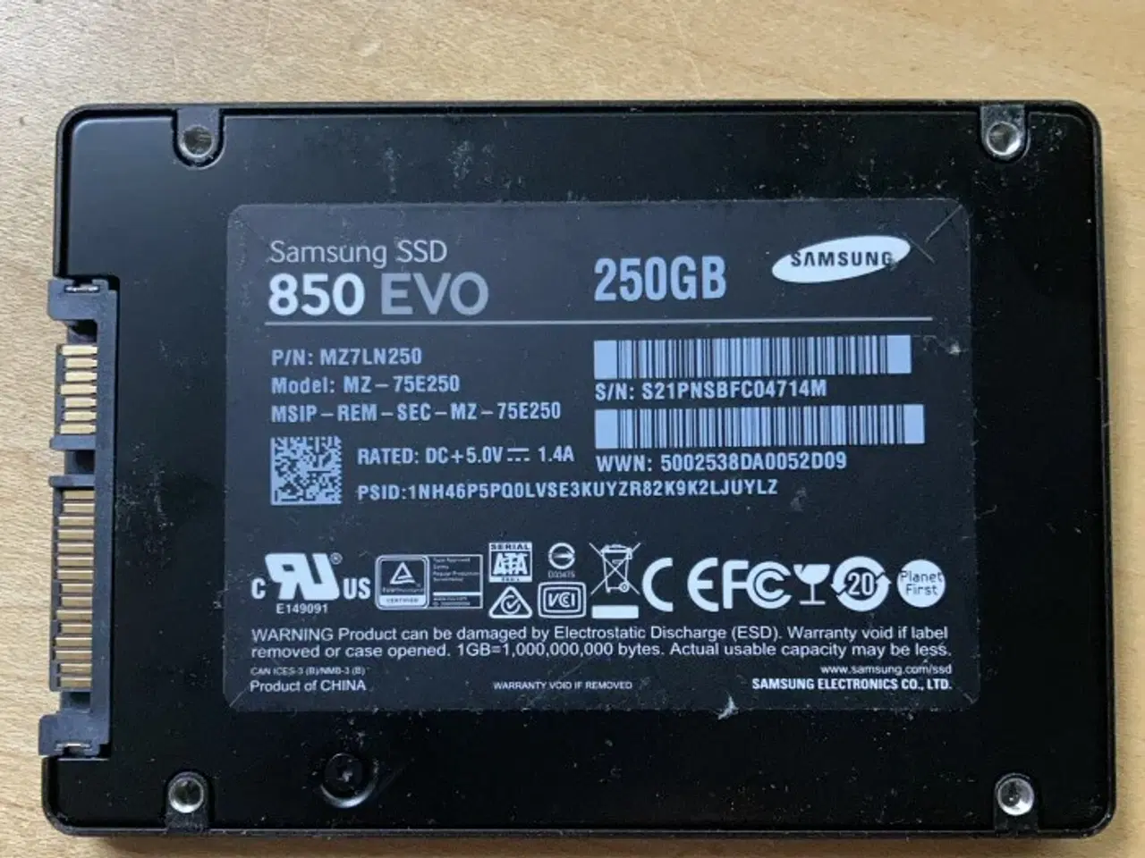 Billede 1 - SSD Samsung 850 EVO – harddisk 