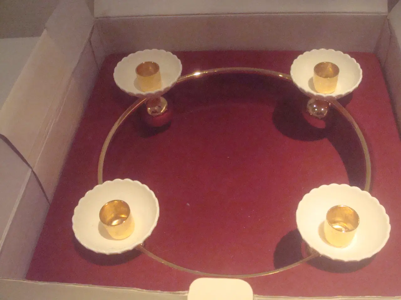 Billede 1 - ADVENTSSTAGE KGL, forgyldt, i ORIGINAL KASSE