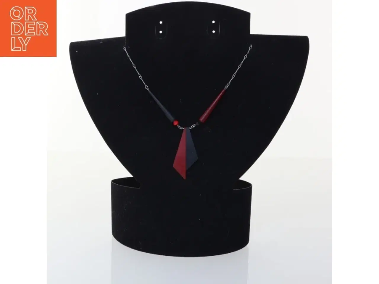 Billede 1 - Halskæde med geometriske former (str. Ked 45 cm)