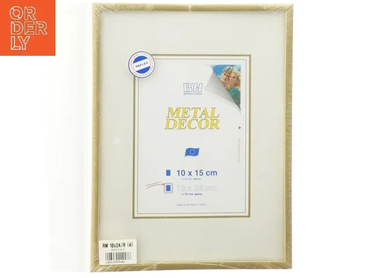 Billede 1 - Ramme i metallook fra Becker Hach (str. 19 x 25 cm)