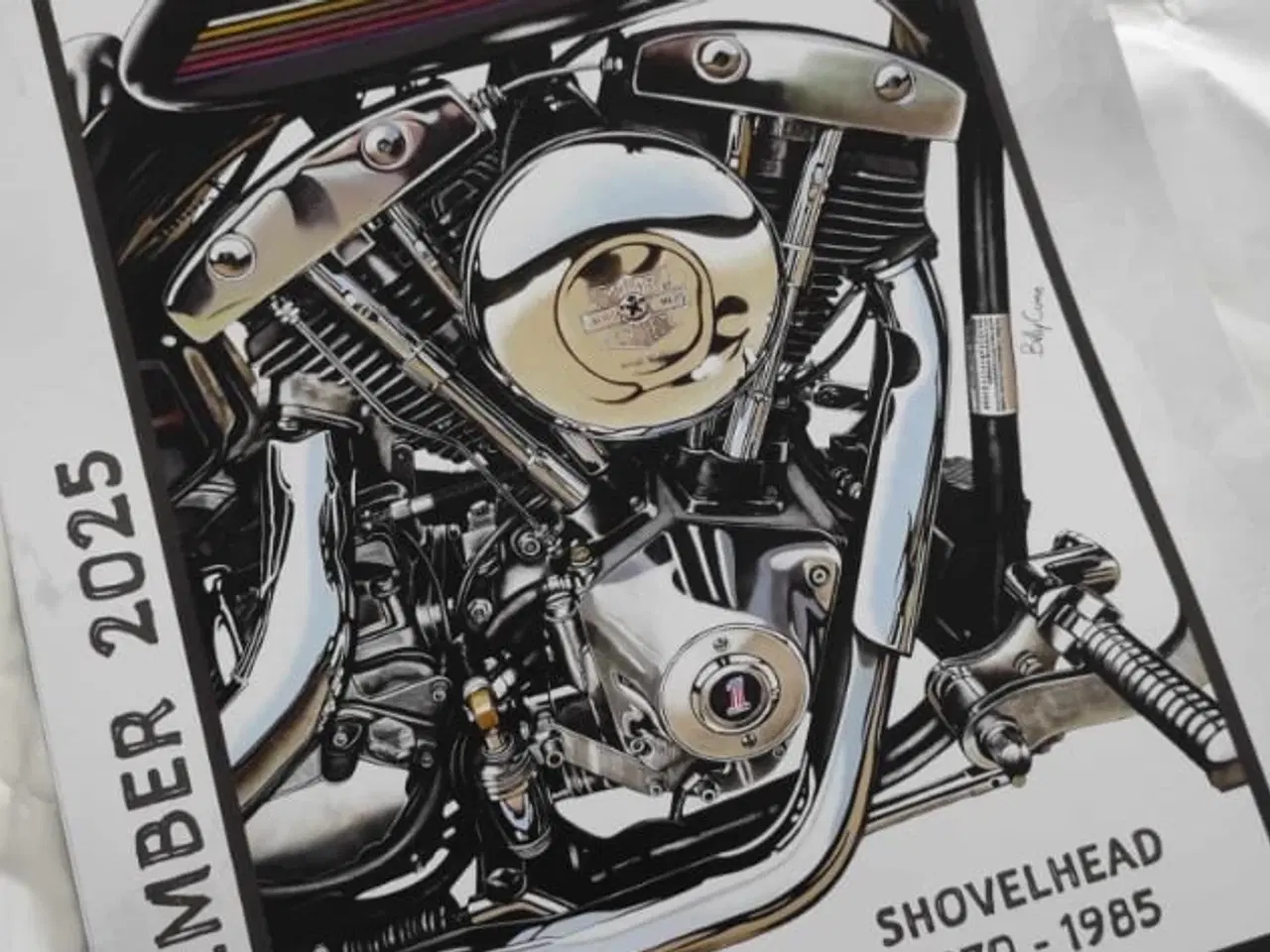 Billede 1 - 2025 kalender med Harley motor