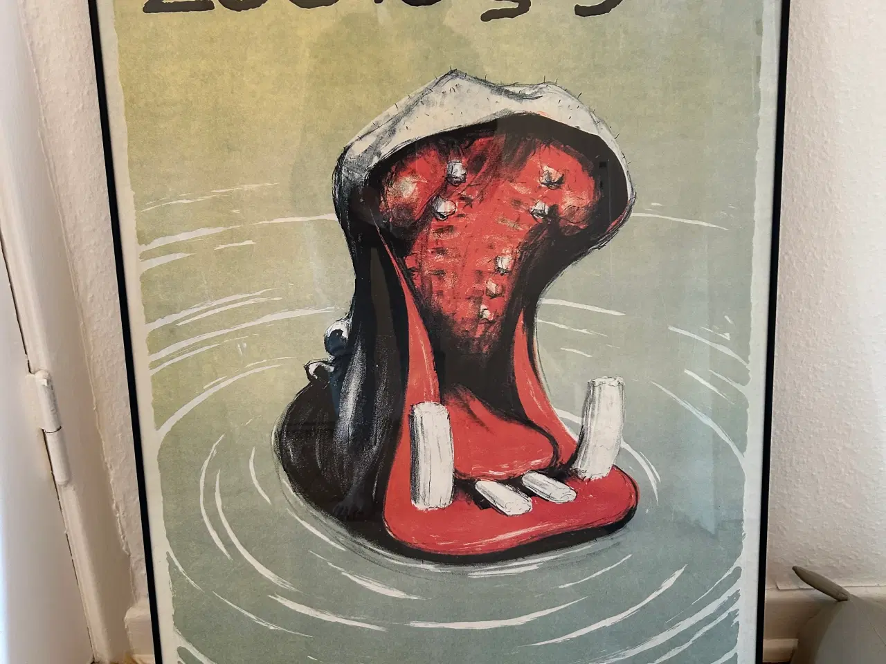 Billede 2 - Indrammet retroplakat fra zoo have 