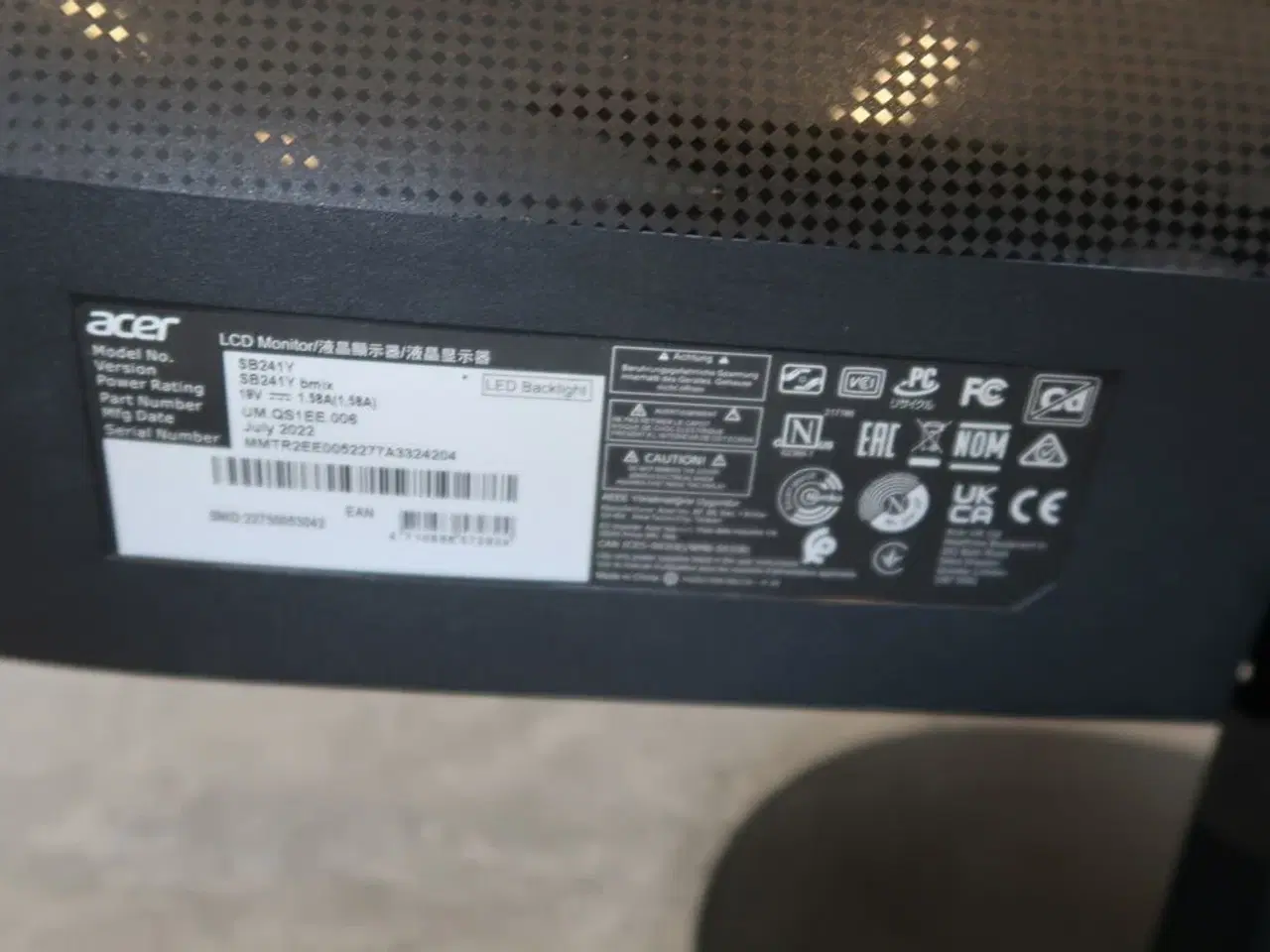 Billede 3 - Acer SB241Y 24" skærm