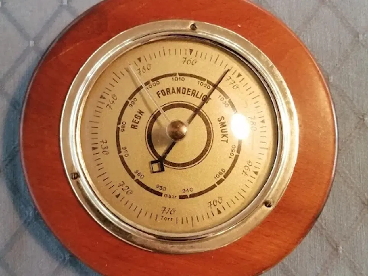 Billede 1 - Smukt Teak-træs Barometer