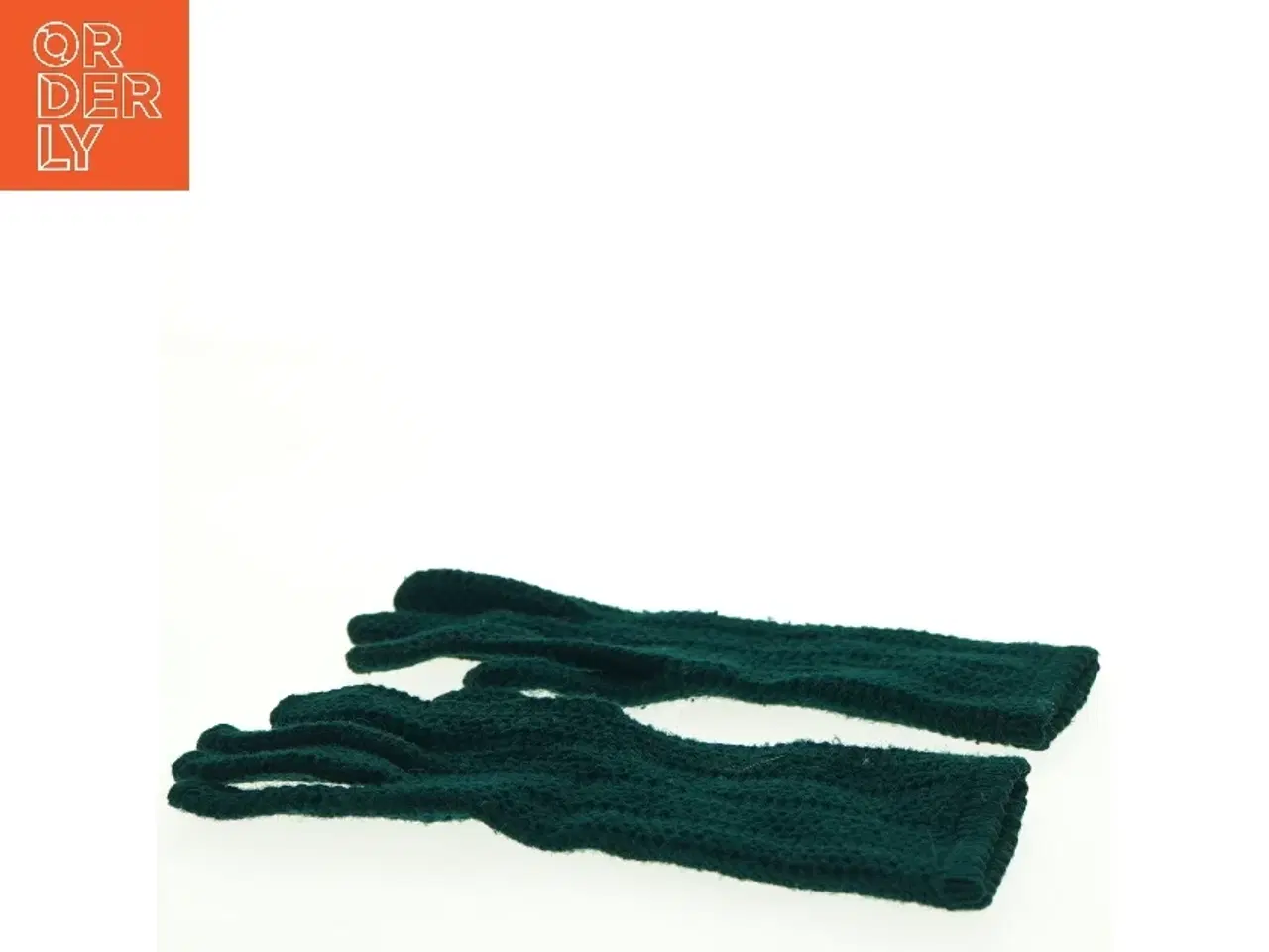 Billede 4 - Grønne strikkede handsker (str. Totallængde. 27 cm)