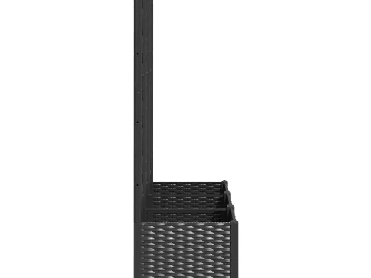 Billede 5 - Haveplantekasse med espalier sort 120x40x136 cm PP