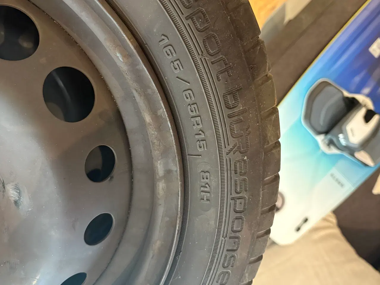 Billede 5 - Dunlop 165/65r15 fælge med dæk 6mm fra 2017 