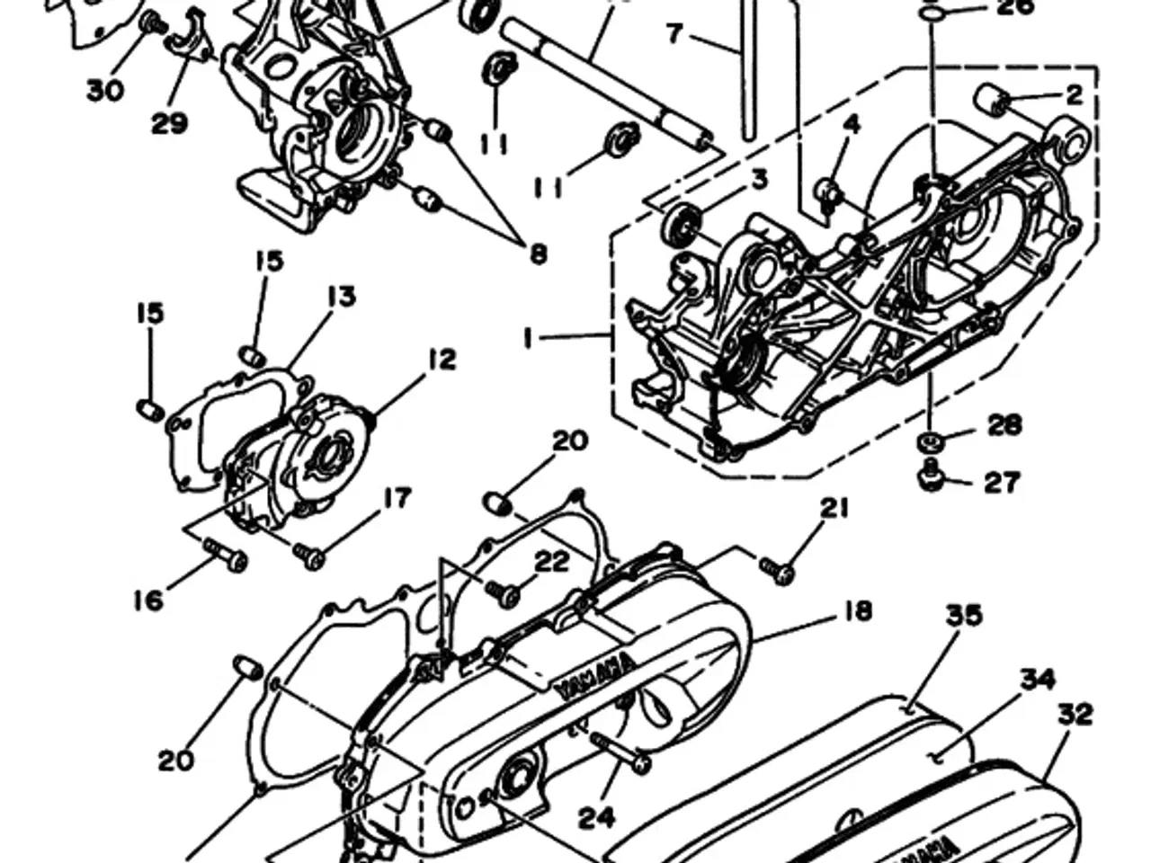 Billede 1 - Ny original motorblok Yamaha Jog 