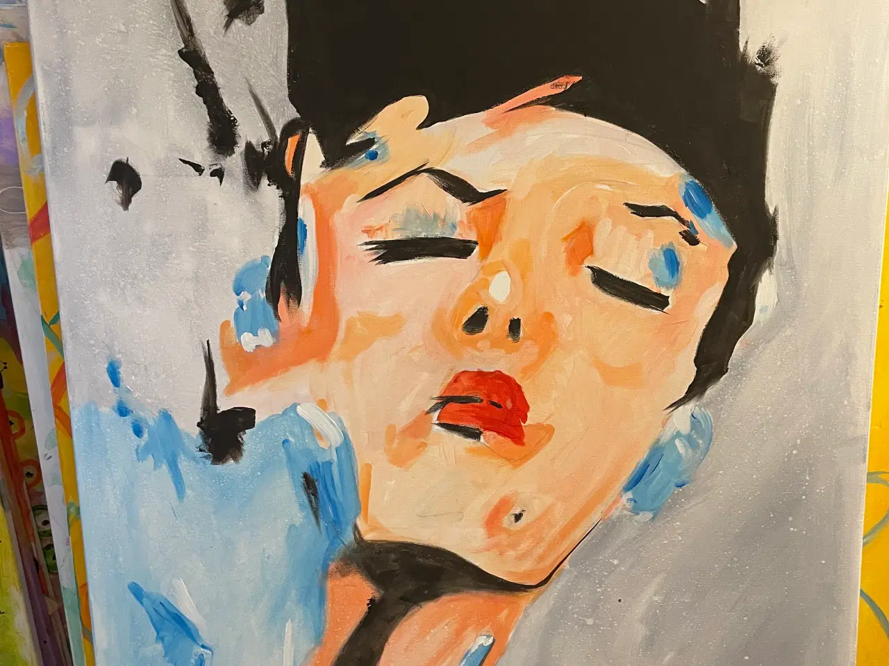 Billede 9 - Mange malerier, Akryl på lærrede