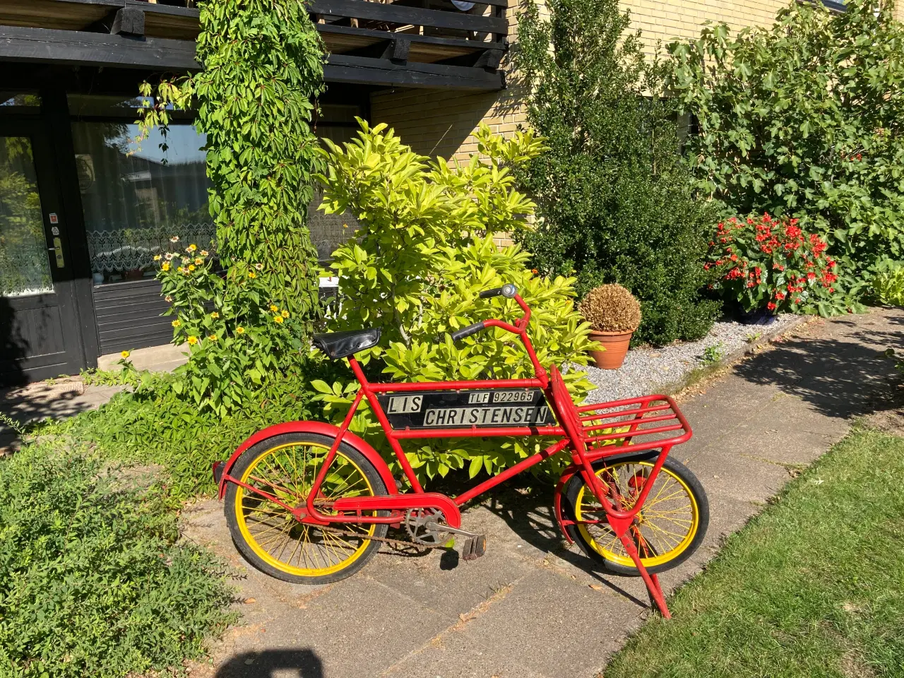 Billede 1 - Rød retro ladcykel