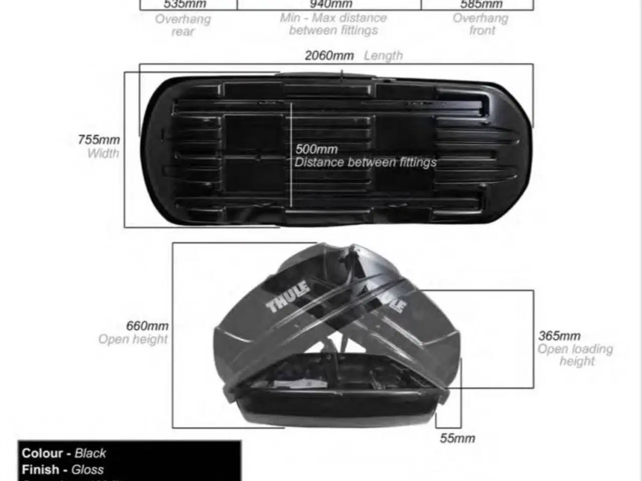 Billede 12 - RESERVERET!! Thule motion 800 tagboks sort
