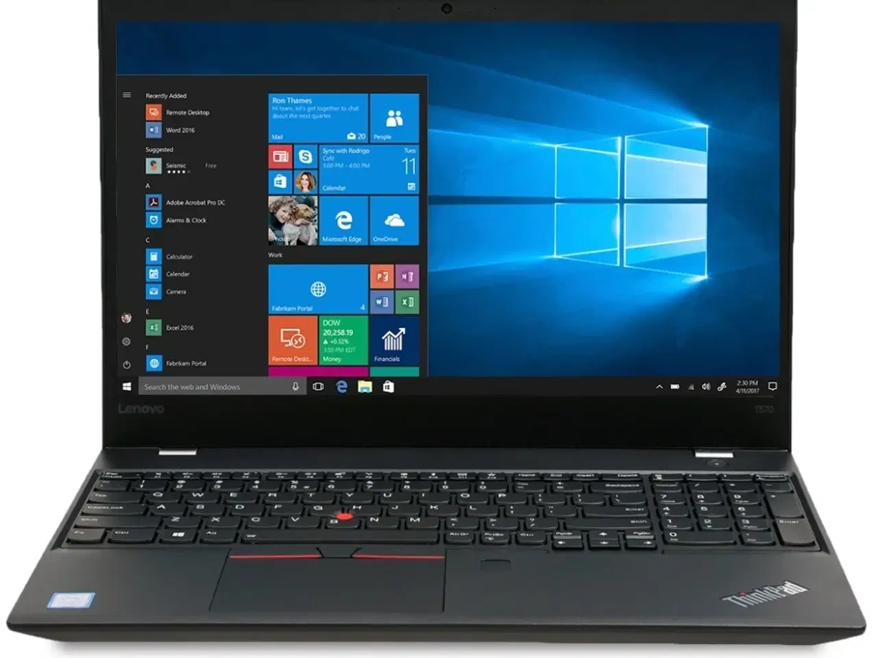 Billede 1 - Lenovo ThinkPad T570 15" - Intel i5 6300U 2,4GHz 256GB NVMe 8GB Win10 Pro - Grade B