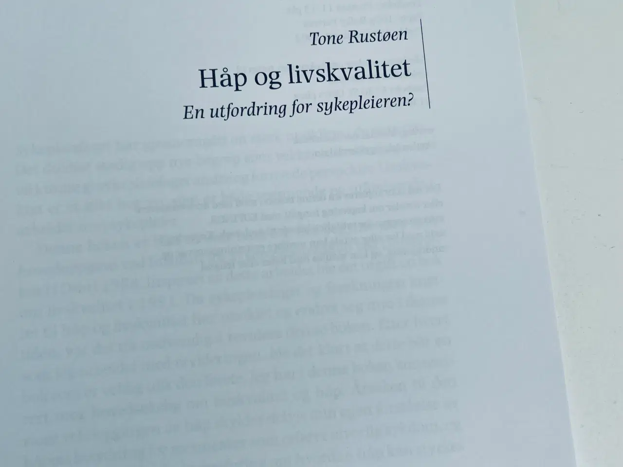 Billede 4 - Håb og livskvalitet - Tone Rustøen