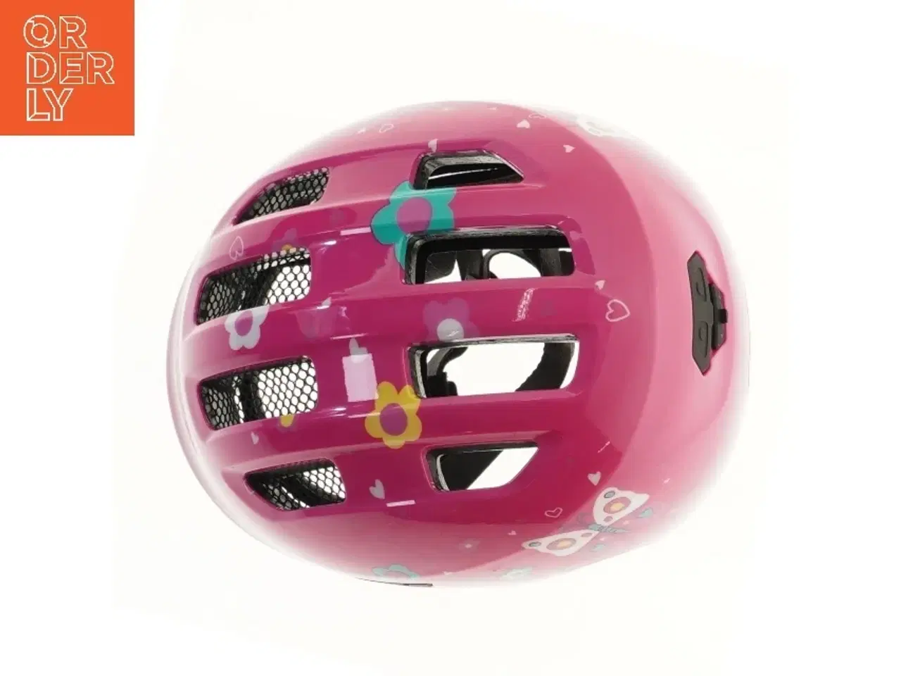 Billede 2 - Børnehjelm med blomsterdesign fra Abus (str. størrelse 50-55 cm, ø 19 cm)