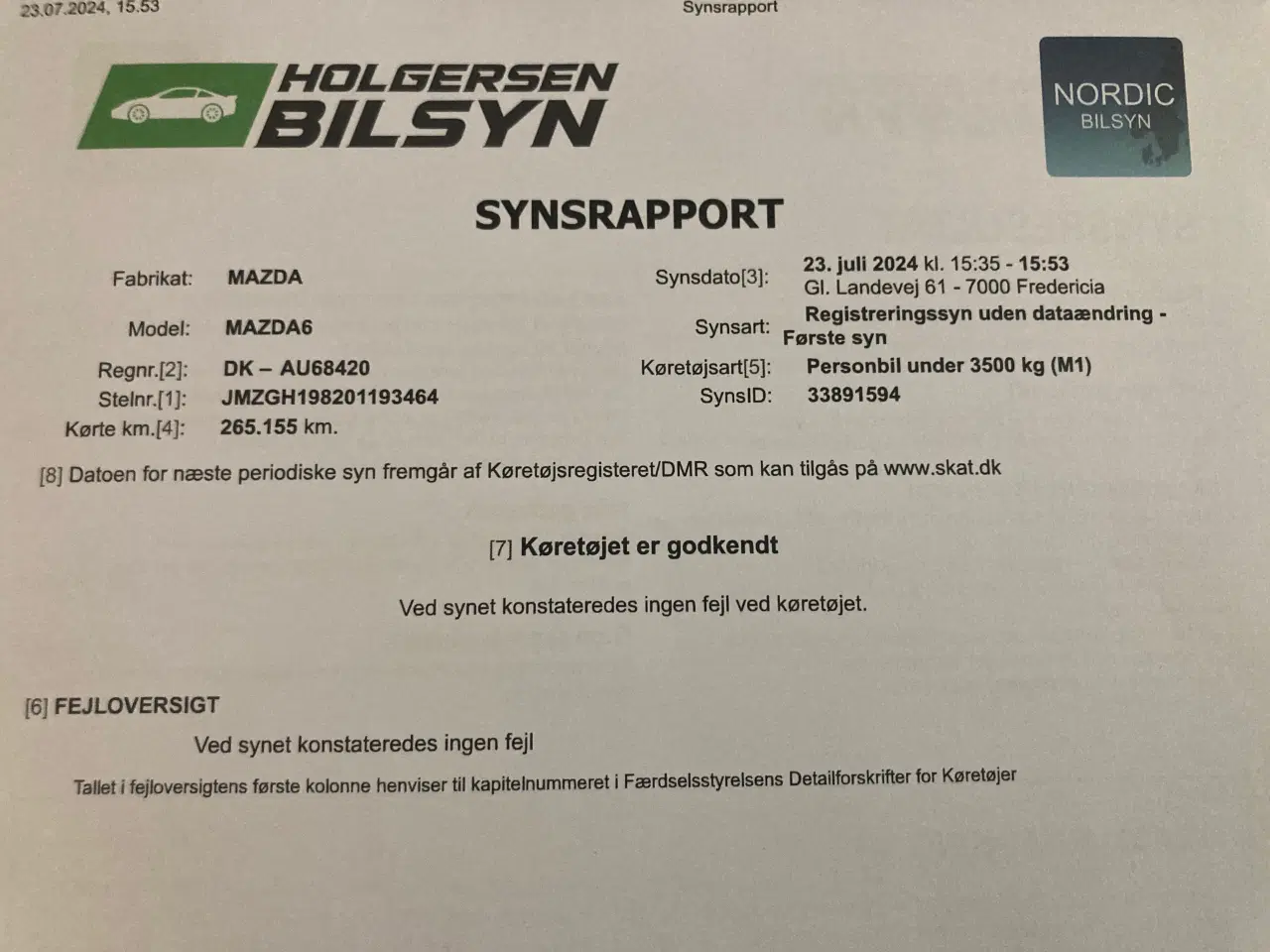 Billede 16 - Mazda 6 Nysyn Meget pæn