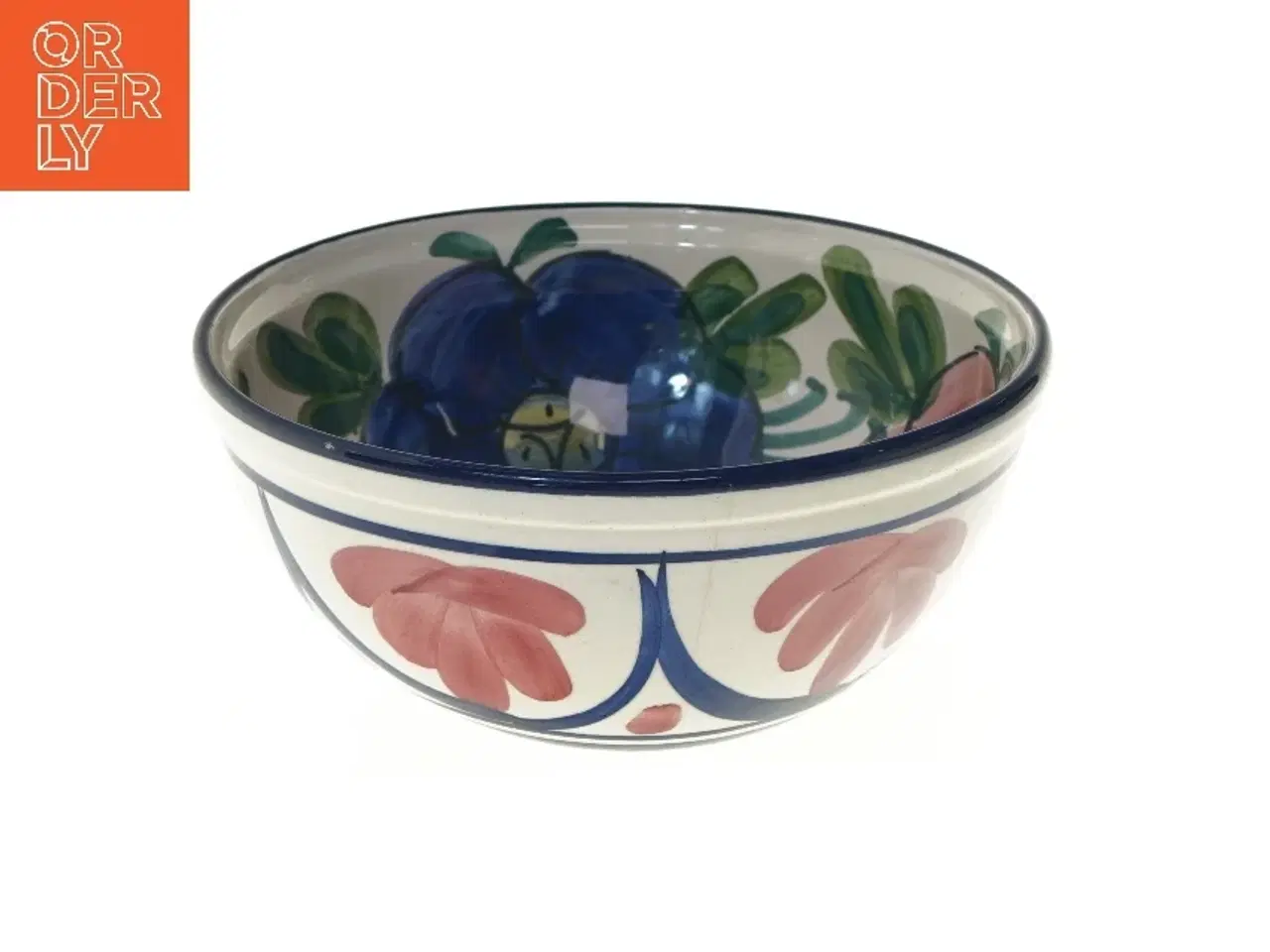 Billede 2 - Skål med blomsterdesign (str. Ø 25,5 cm)