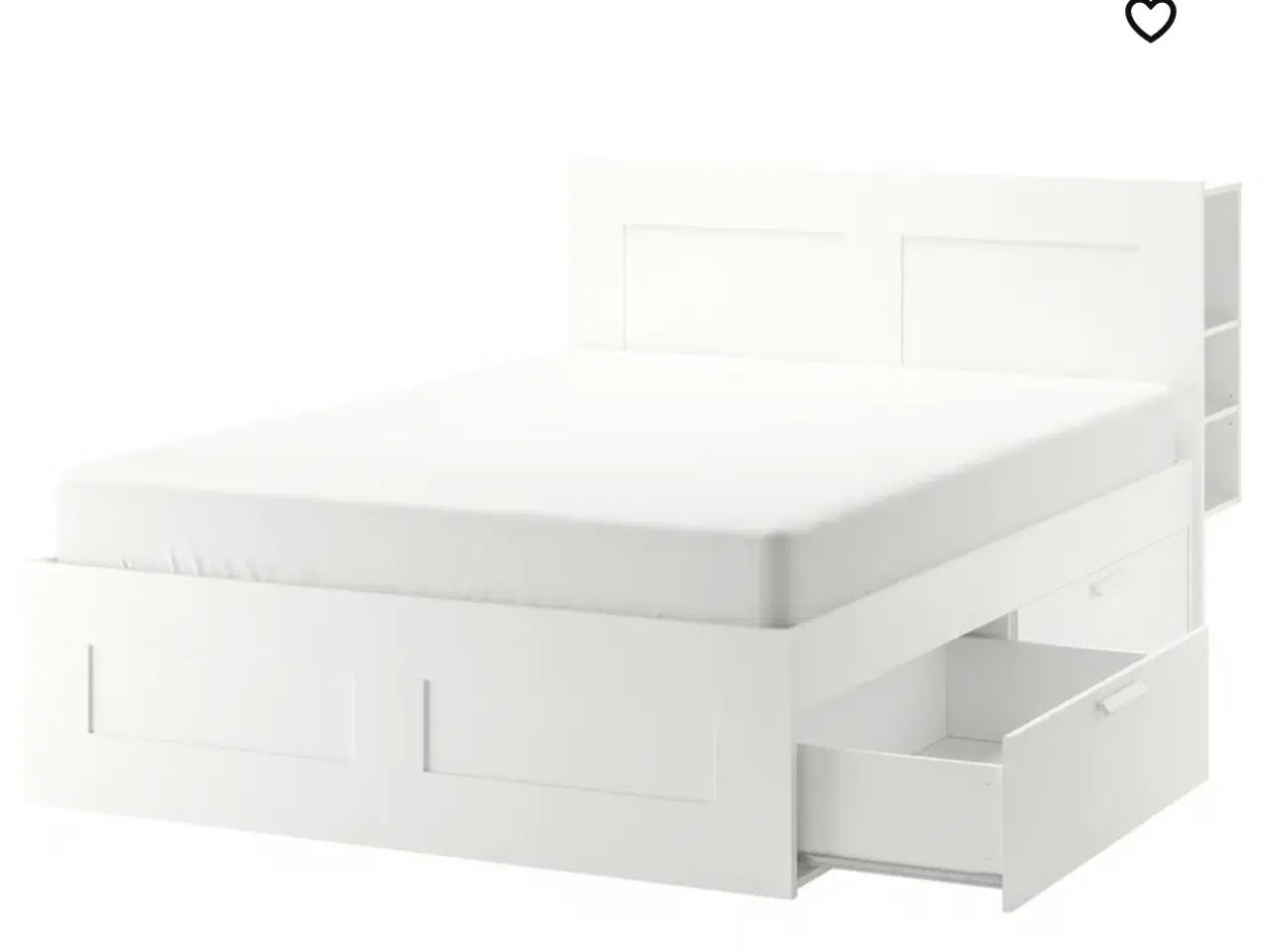 Billede 1 - IKEA BRIMNES seng 160×200 i hvid farve, med 4 stor
