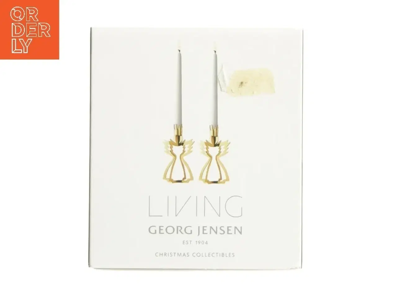 Billede 1 - Georg Jensen lysestager, engle fra Georg Jensen (str. 10 cm)