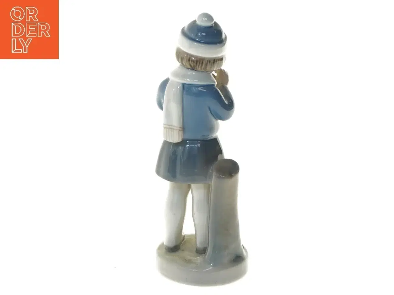 Billede 3 - Porcelænsfigur af barn med blomst fra Royal Copenhagen (str. 18 cm)