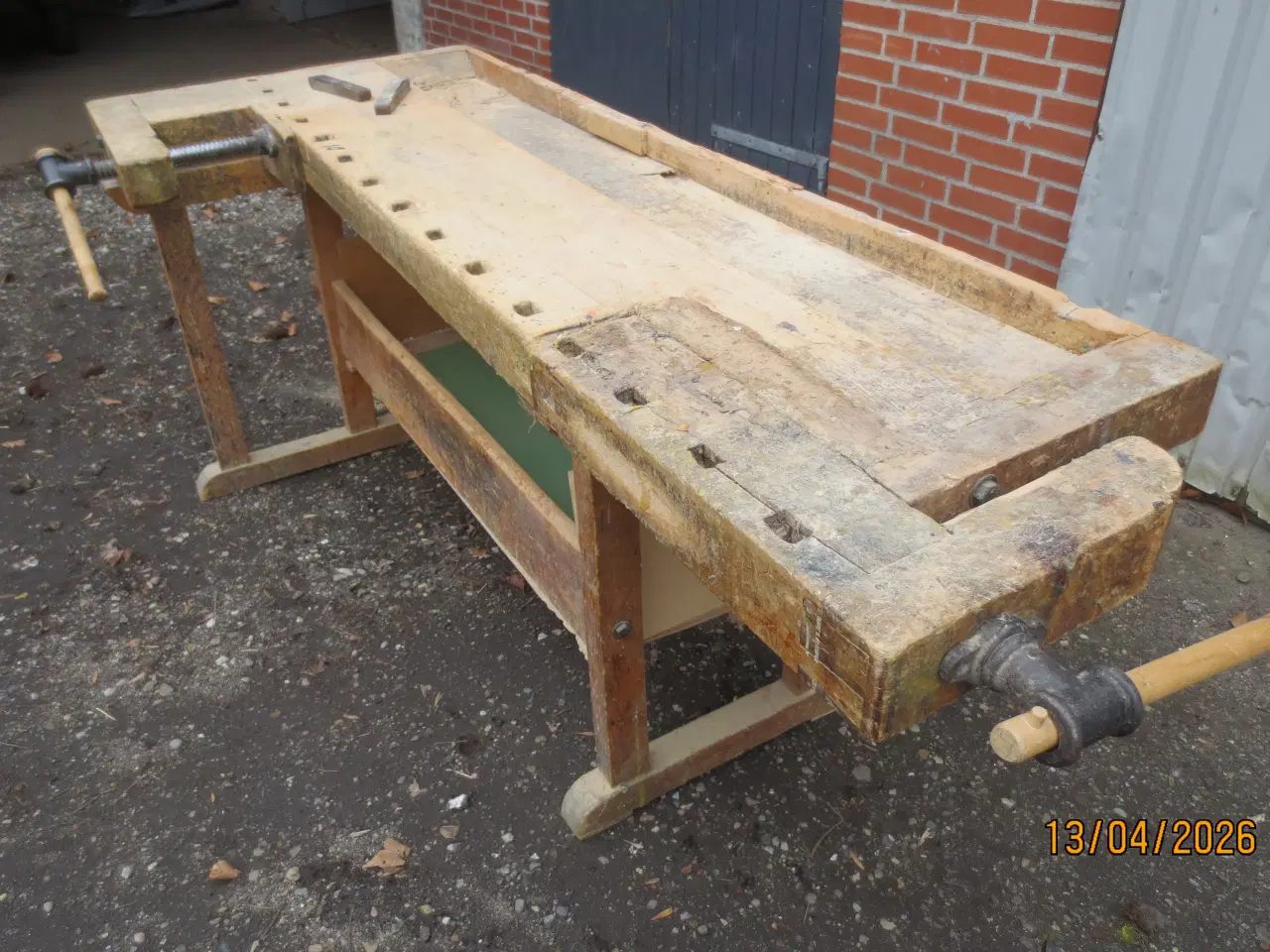 Billede 1 - 1 stk Rigtig Snedker Høvlebænk med Jernspindler 