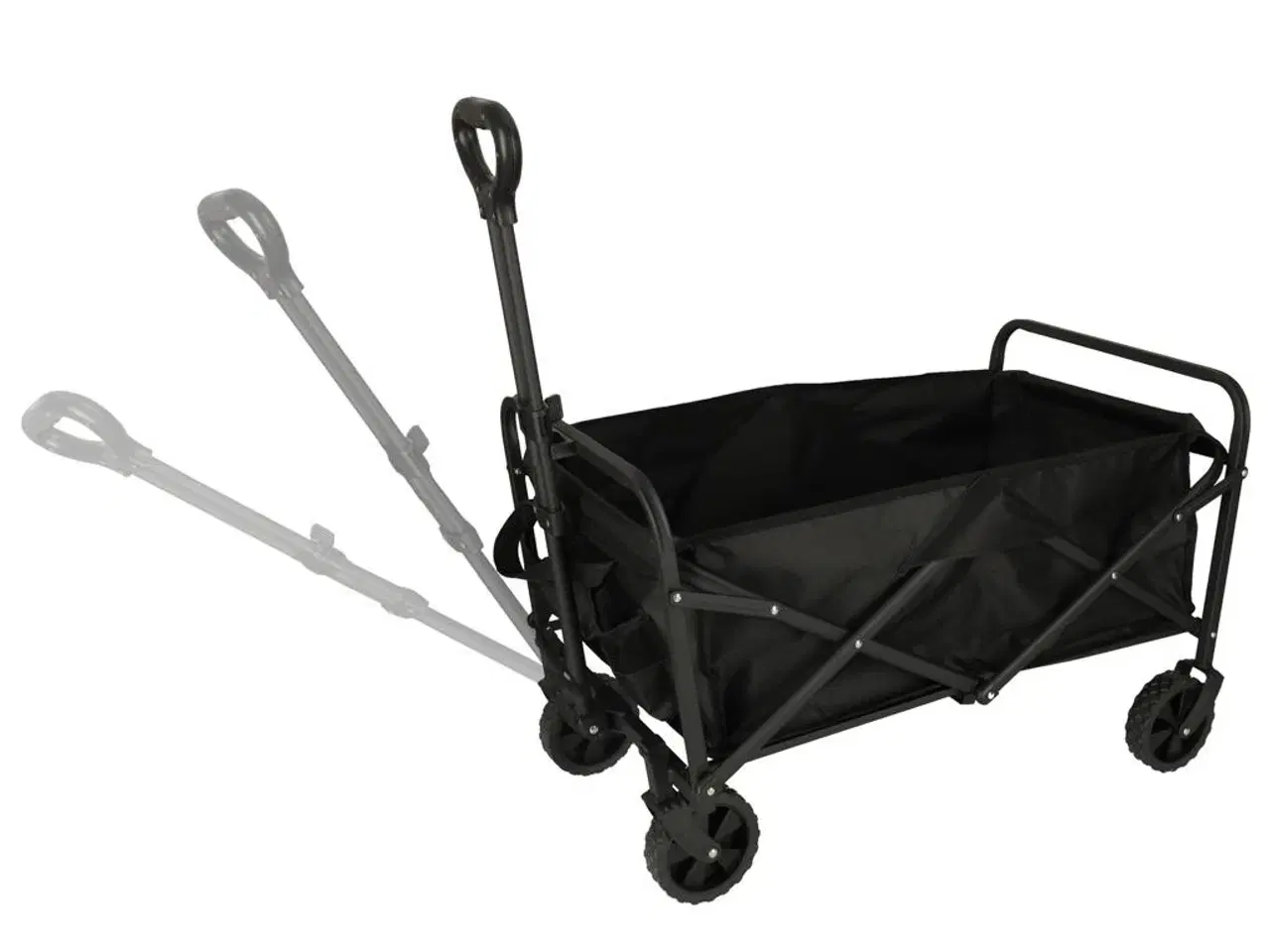 Billede 9 - Sammenklappelig transportvogn 100 l – 360° forhjul og teleskophåndtag, sort