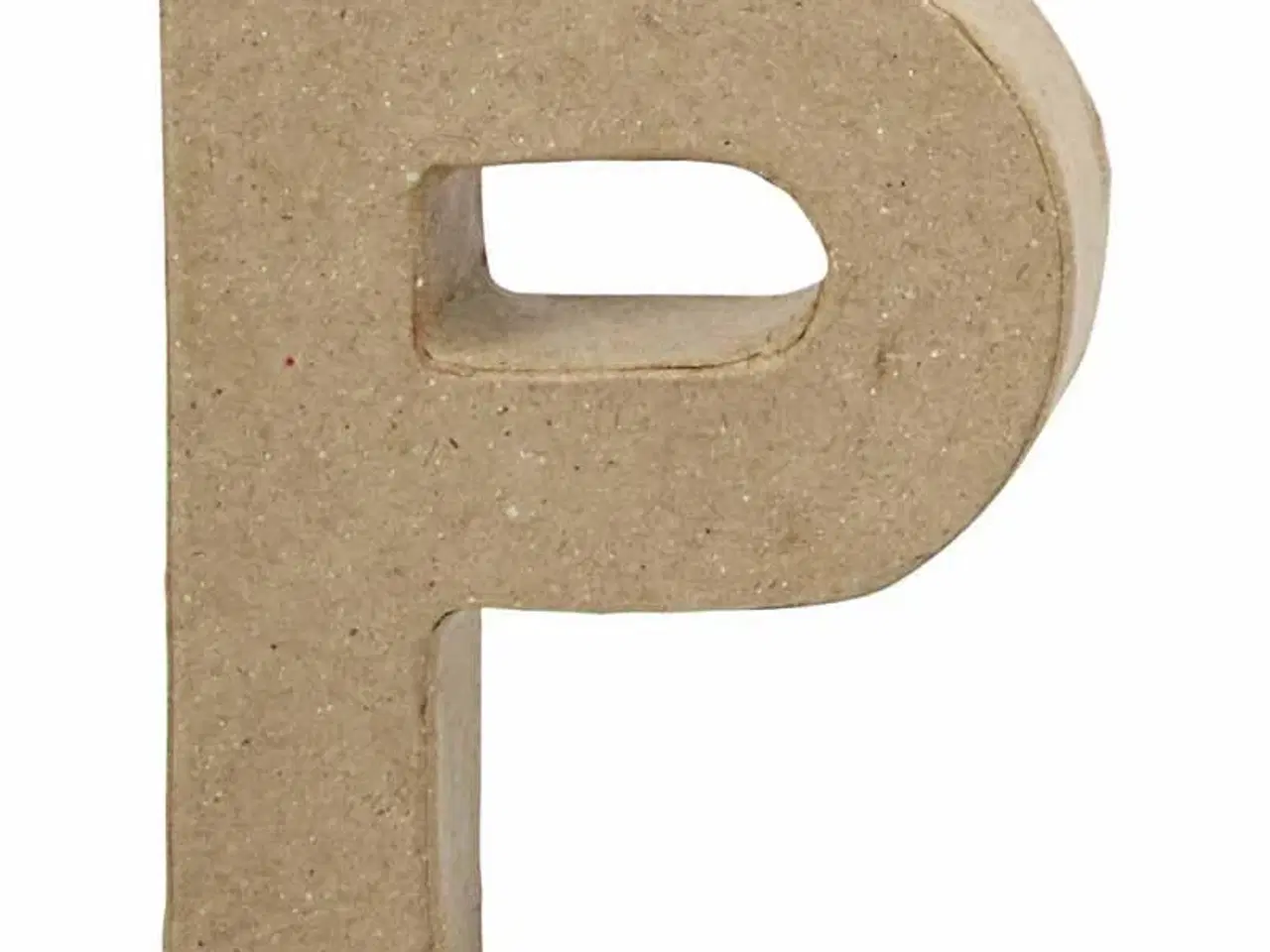 Billede 1 - Håndlavet Bogstav P i Papmaché - 10 cm Dekoration