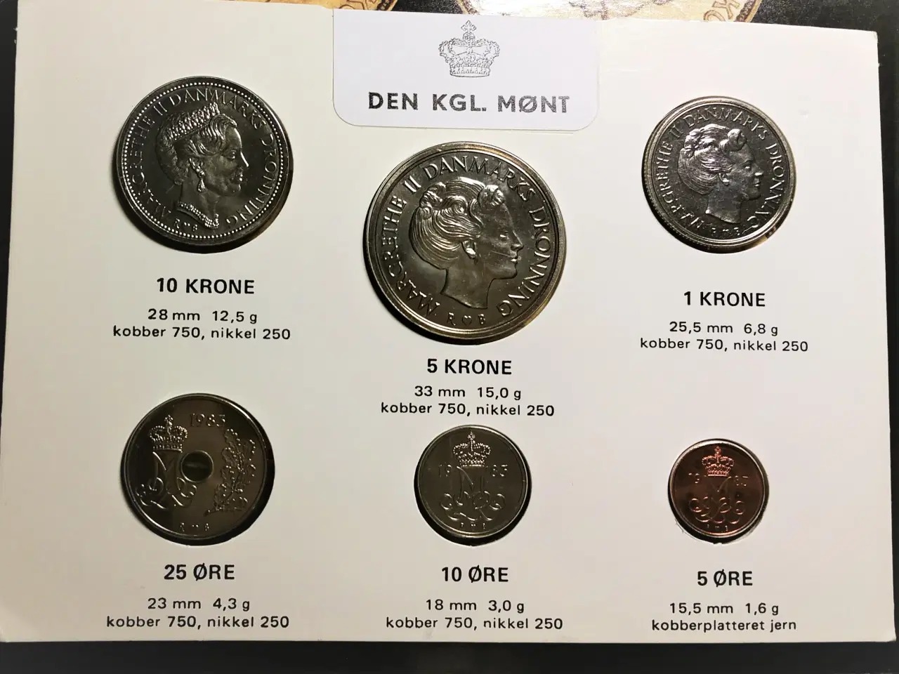 Billede 1 - DET KGL MØNTSÆT 1983 Margrethe II TOP Stand!