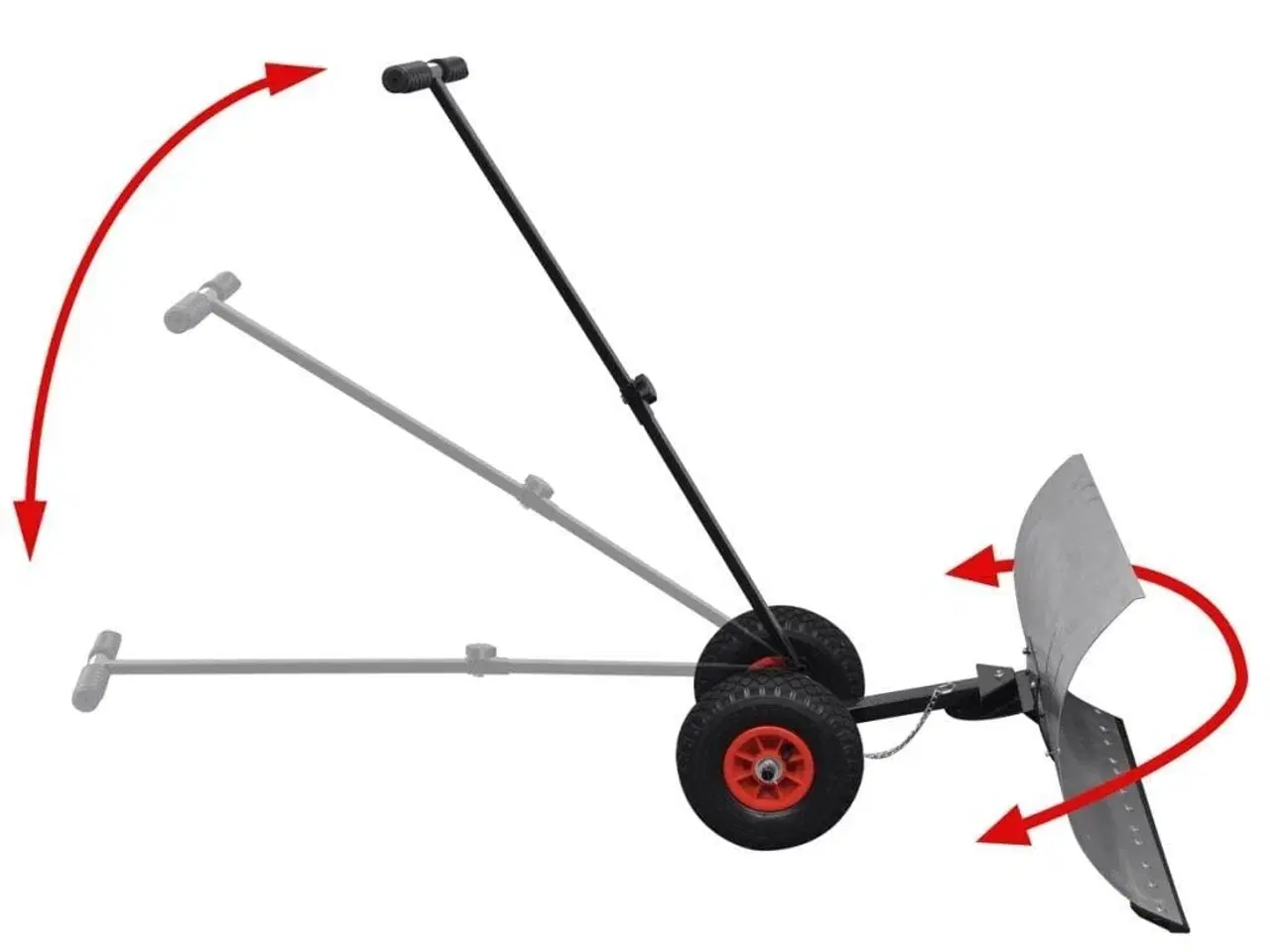 Billede 2 - Sneskovl manuel med hjul