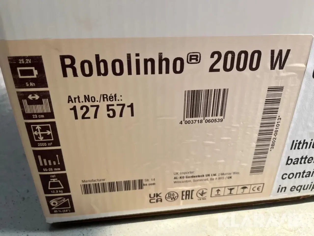Billede 3 - Robotplæneklipper Alko Robolinho 2000 W og garage