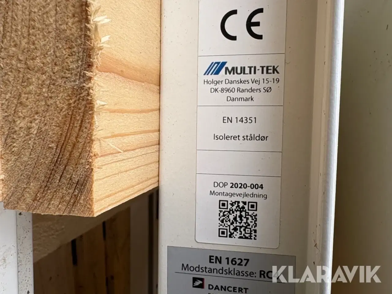 Billede 2 - Branddøre med karme 2 styk Multi-tex