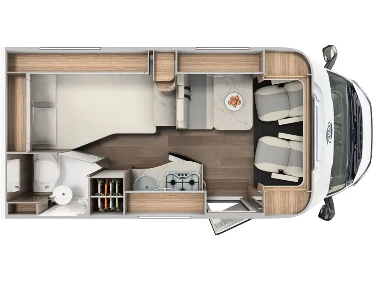 Billede 16 - 2018 - Carado T 135   Pæn og velholdt camper. Fransk seng, solceller.