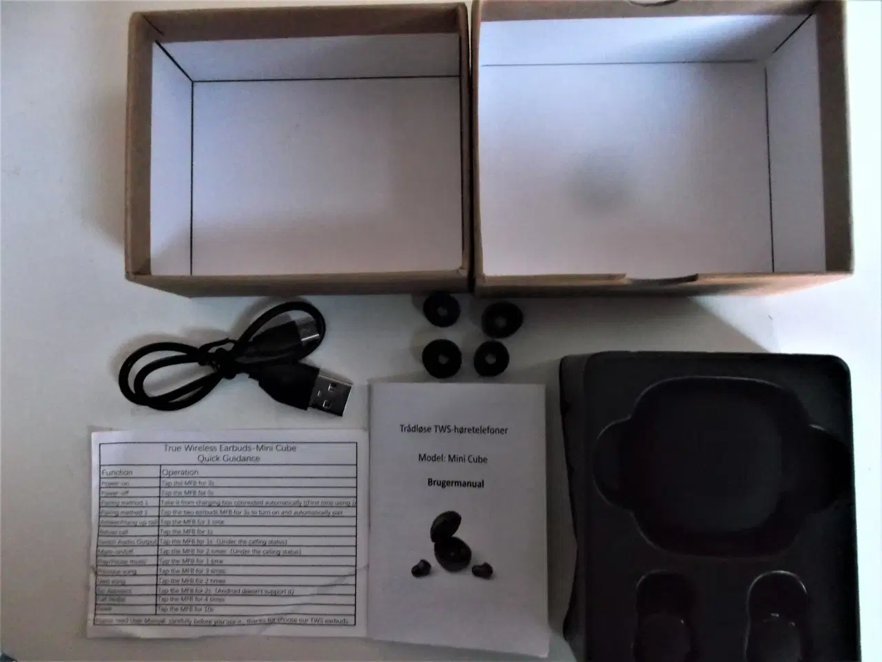 Billede 3 - Mini Cube TWS trådløse Bluetooth høretelefoner