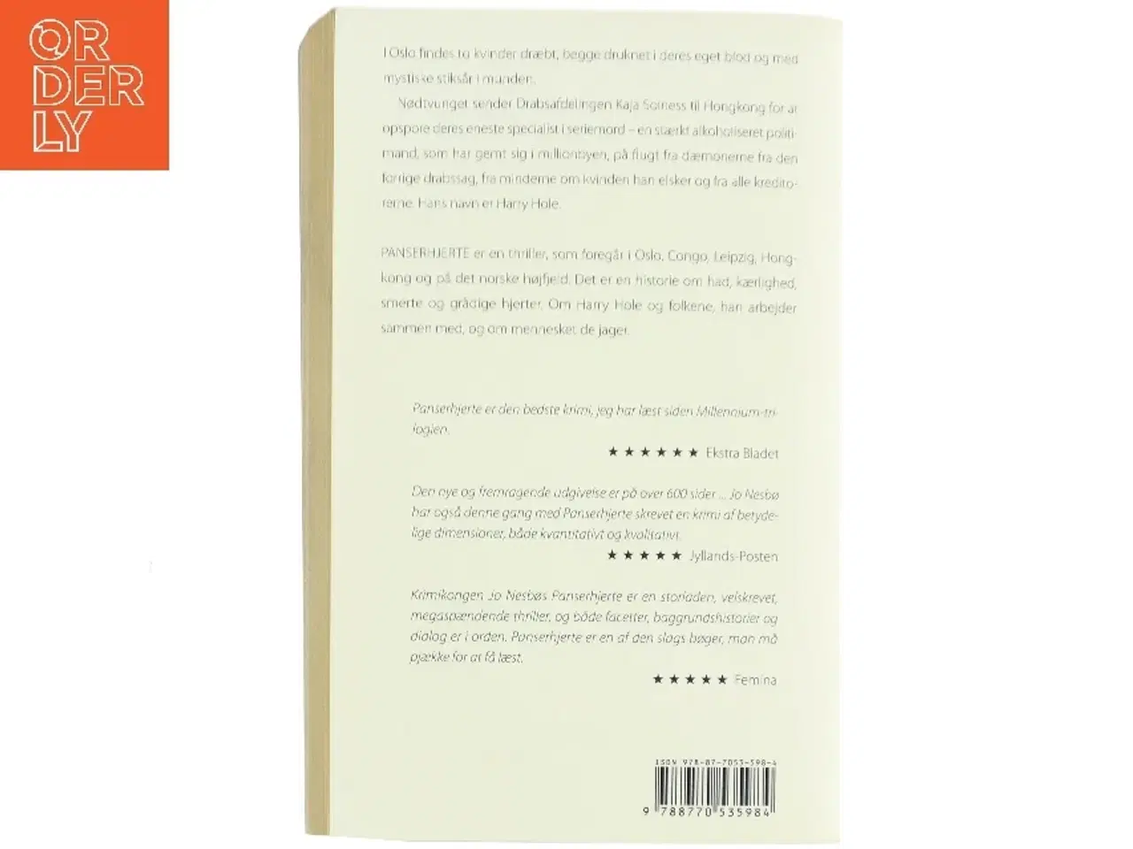 Billede 1 - Panserhjerte af Jo Nesbø (Bog)