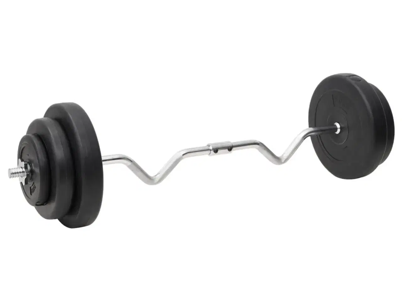 Billede 3 - Curl-vægtstang og håndvægt med skiver 60 kg